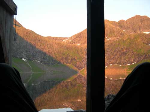 looking out of the boat house